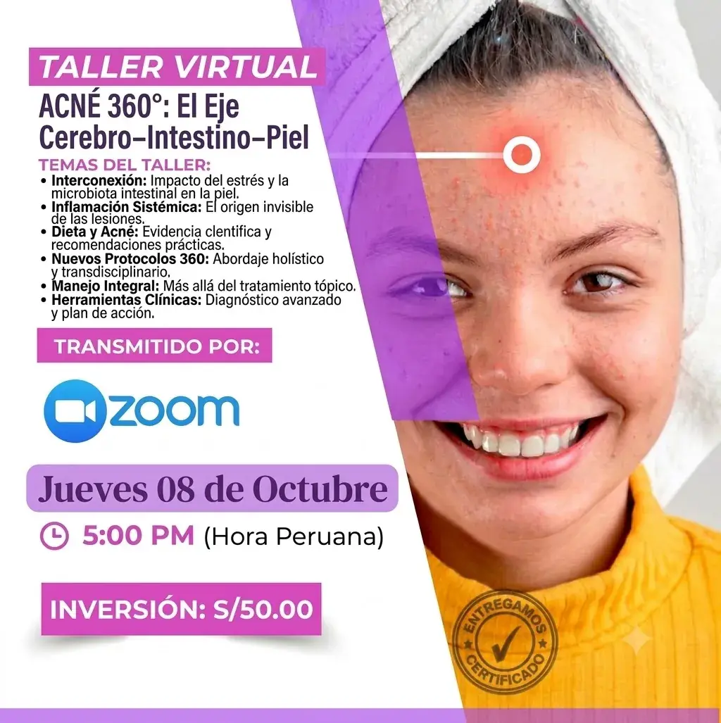Acné 360°: el eje Cerebro–Intestino–Piel