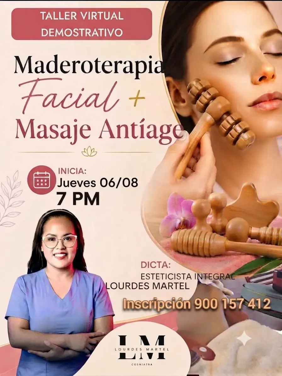 Maderoterapia Facial + Masaje Antiage